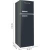 image:imageARCTIC CHEF ACFR1055BLACK Retro 2 Door Apartment Size Refrigerator with Freezer 10 Black cu ftBlack