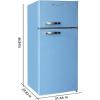 image:imageARCTIC CHEF ACFR1055BLACK Retro 2 Door Apartment Size Refrigerator with Freezer 10 Black cu ftBlue
