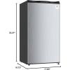 image:imageARCTIC CHEF Mini RefrigeratorFreezer CompartmentAdjustable Thermostat ControlReversible DoorsIdeal for Dorm Office RV Garage ApartmentLIME 32 CUFTStainless