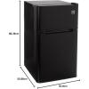 image:imageRCA  2Door  Compact RefrigeratorFreezer  Reversible Doors  Adjustable Thermostat  32 Cu Ft  BlackBlack