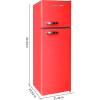 image:imageRCA RFR1055 Retro Apartment Size Refrigerator with Top Freezer  2 Door Fridge with 10 Cu Ft of Storage RED