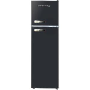 image:imageARCTIC CHEF ACFR1055BLACK Retro 2 Door Apartment Size Refrigerator with Freezer 10 Black cu ftBlack