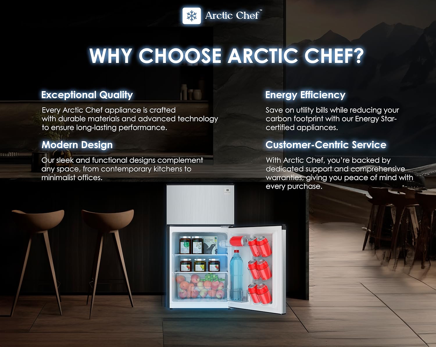ARCTIC CHEF | Mini fridges and freezers for small spaces